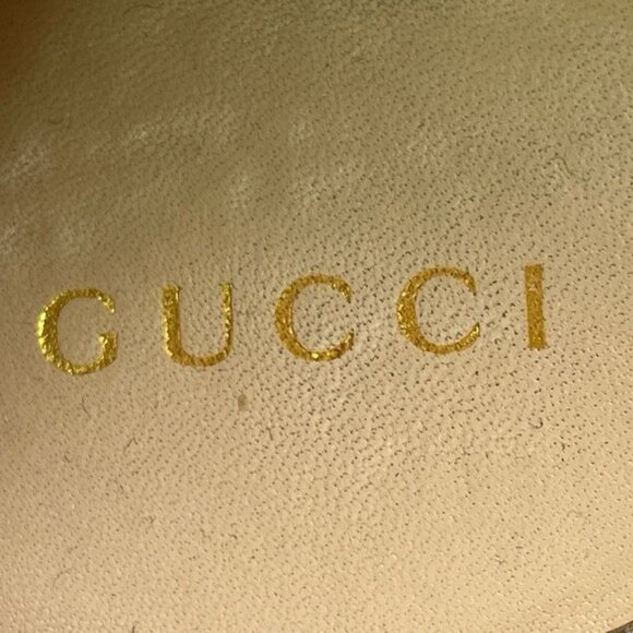 Gucci Beige Raffia Espadrilles With Gold GG Logo Womens 35.5 Made In Spain - Picture 5 of 9